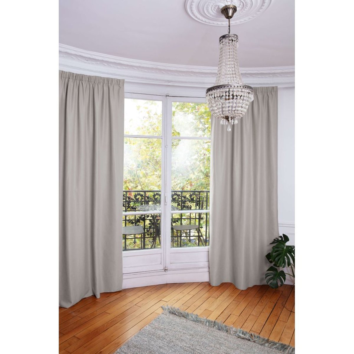 Rideau thermique Galon fronceur COCOON gris mc17, MOONDREAM