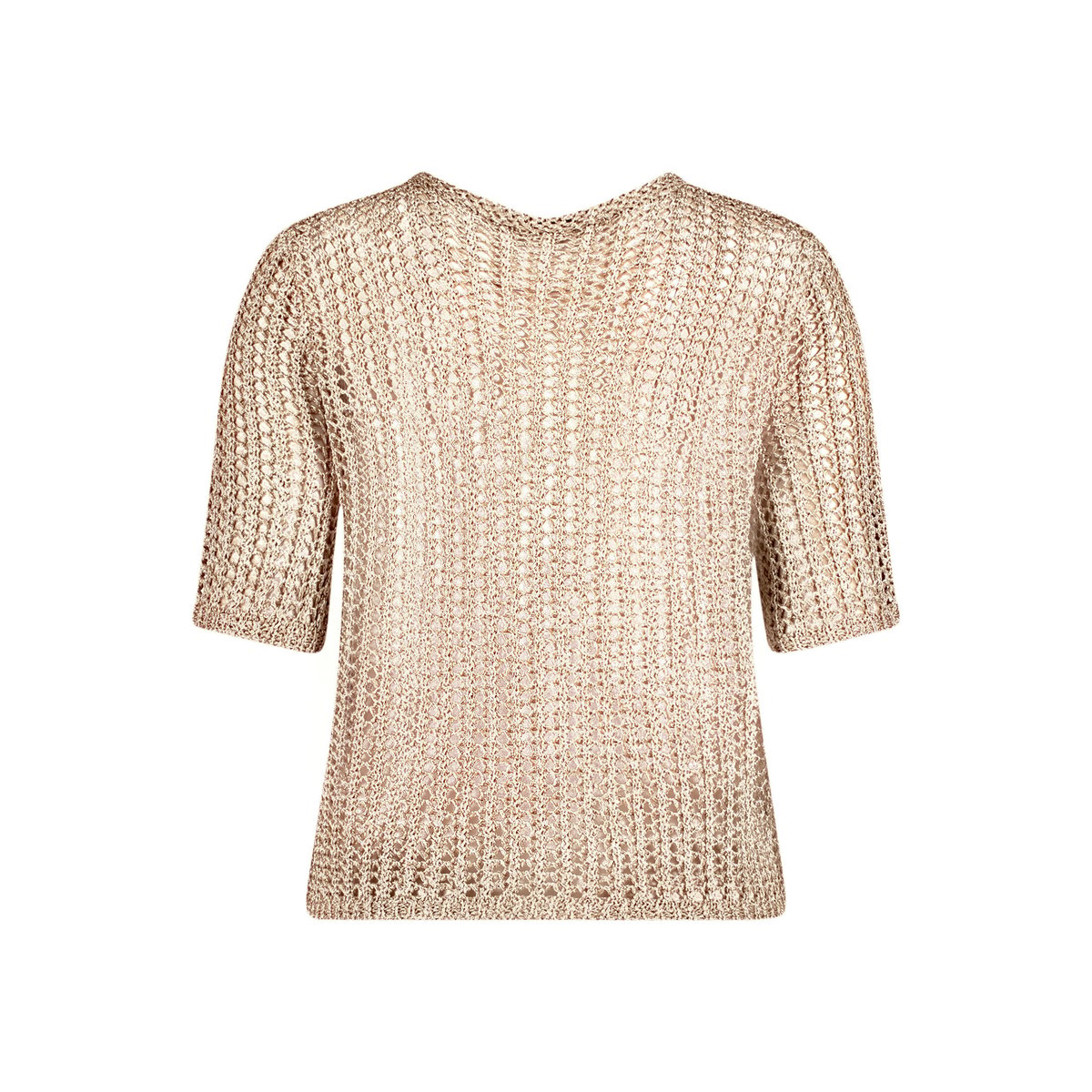 Pull-over en maille à motif ajouré beige, BETTY BARCLAY