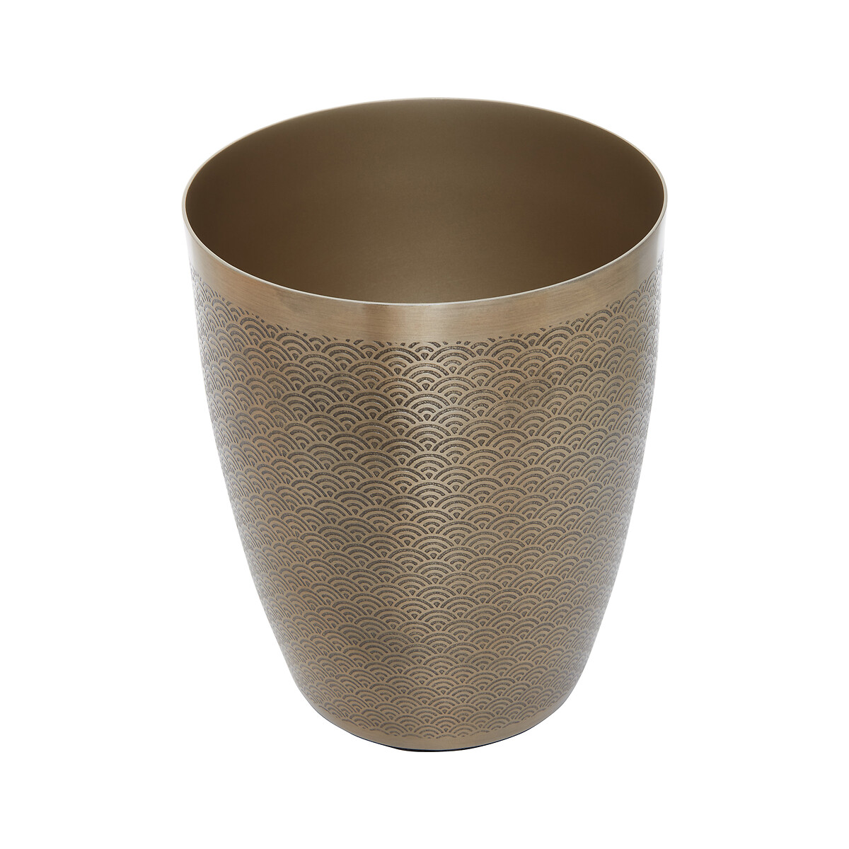 26cm Art Deco Gold Finish Waste Bin gold-coloured, FIFTY FIVE SOUTH