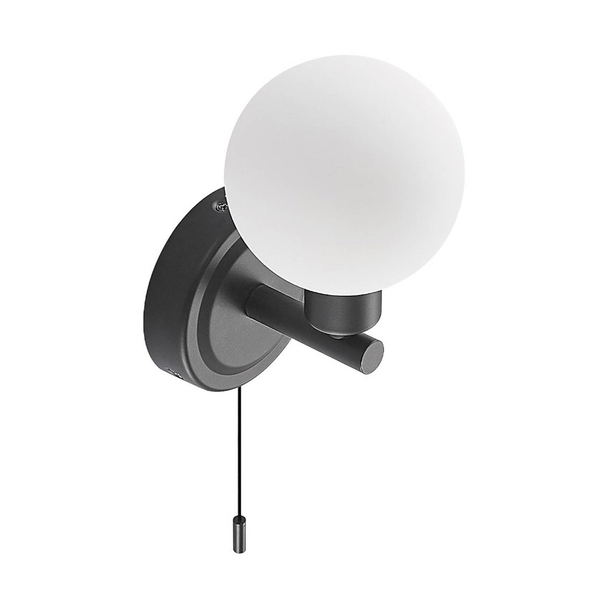 Applique en métal moderne, Zaniba noir mat, LINDBY