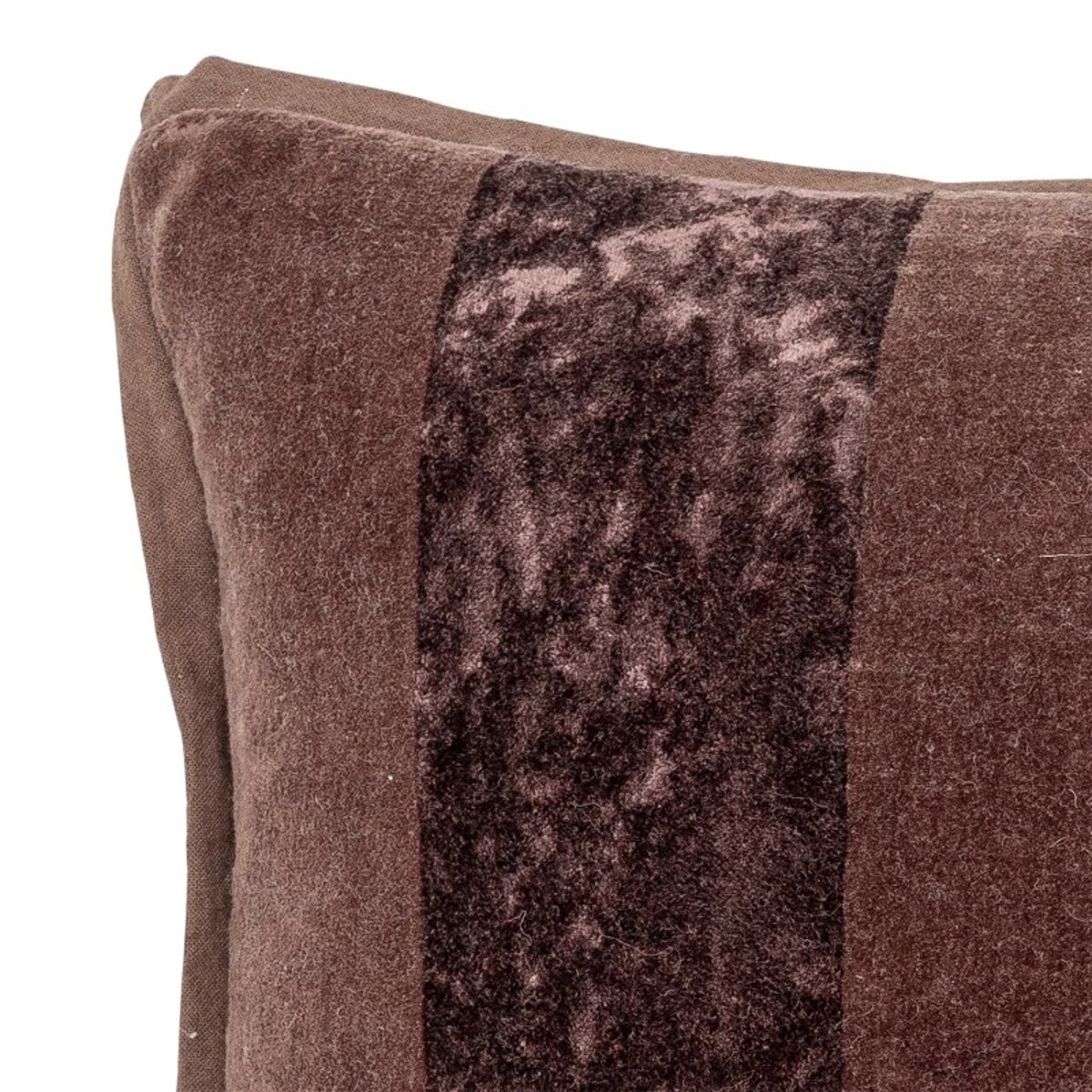 Coussin décoratif velours  Kosar brun, BLOOMINGVILLE