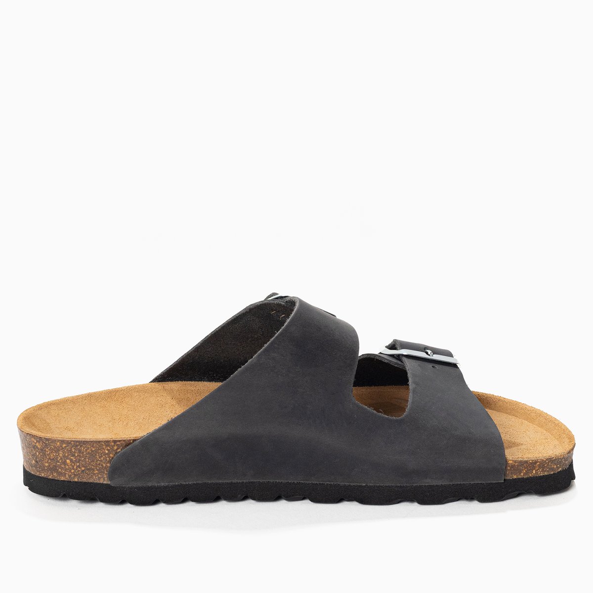 Sandales en cuir ATLAS gris foncé, BAYTON