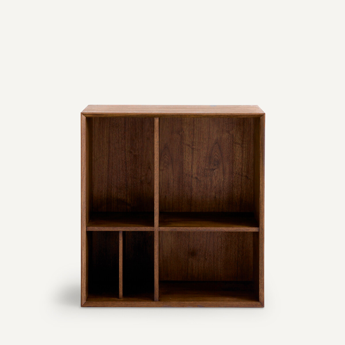 Etagère 5 niches, en plaqué noyer, pour bibliothèque modulable MIKUBE noyer, AM.PM