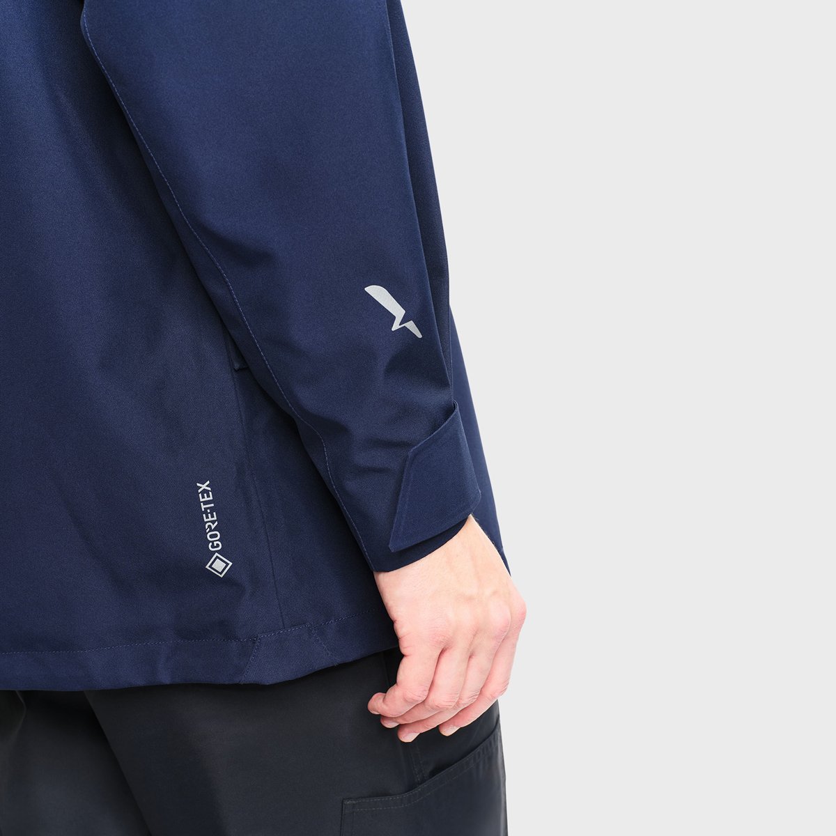 Parka imperméable à capuche amovible GORE-TEX bleu marine, AIGLE