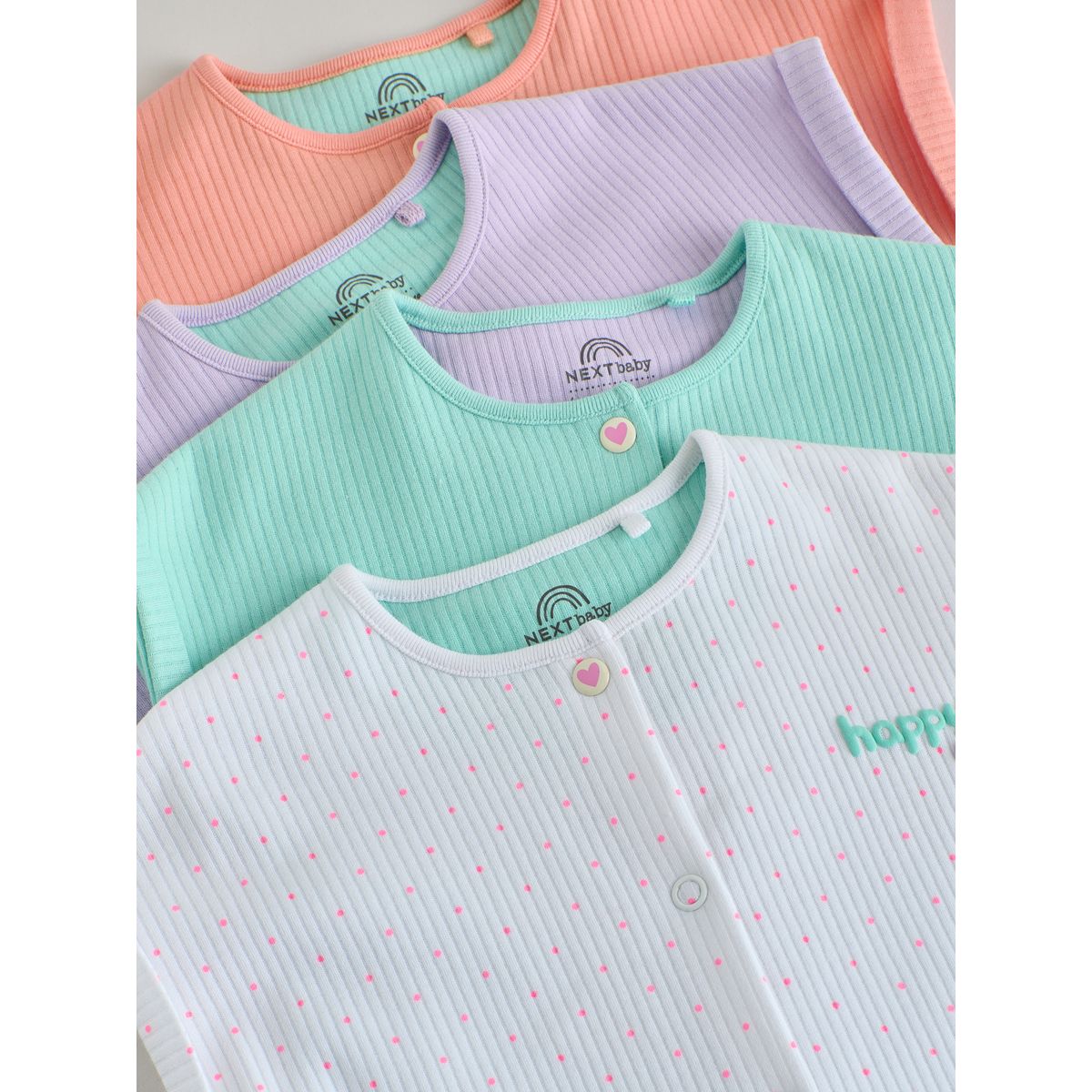 Barboteuses en jersey, lot de 4 multicolore aux couleurs vives, NEXT