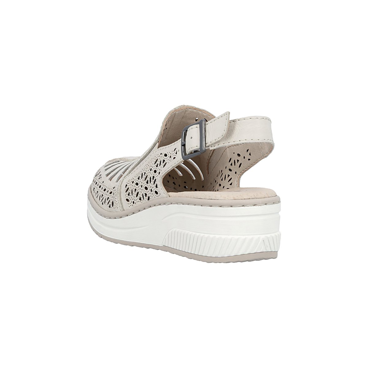 Sandales Compensé Cuir Massa beige, RIEKER