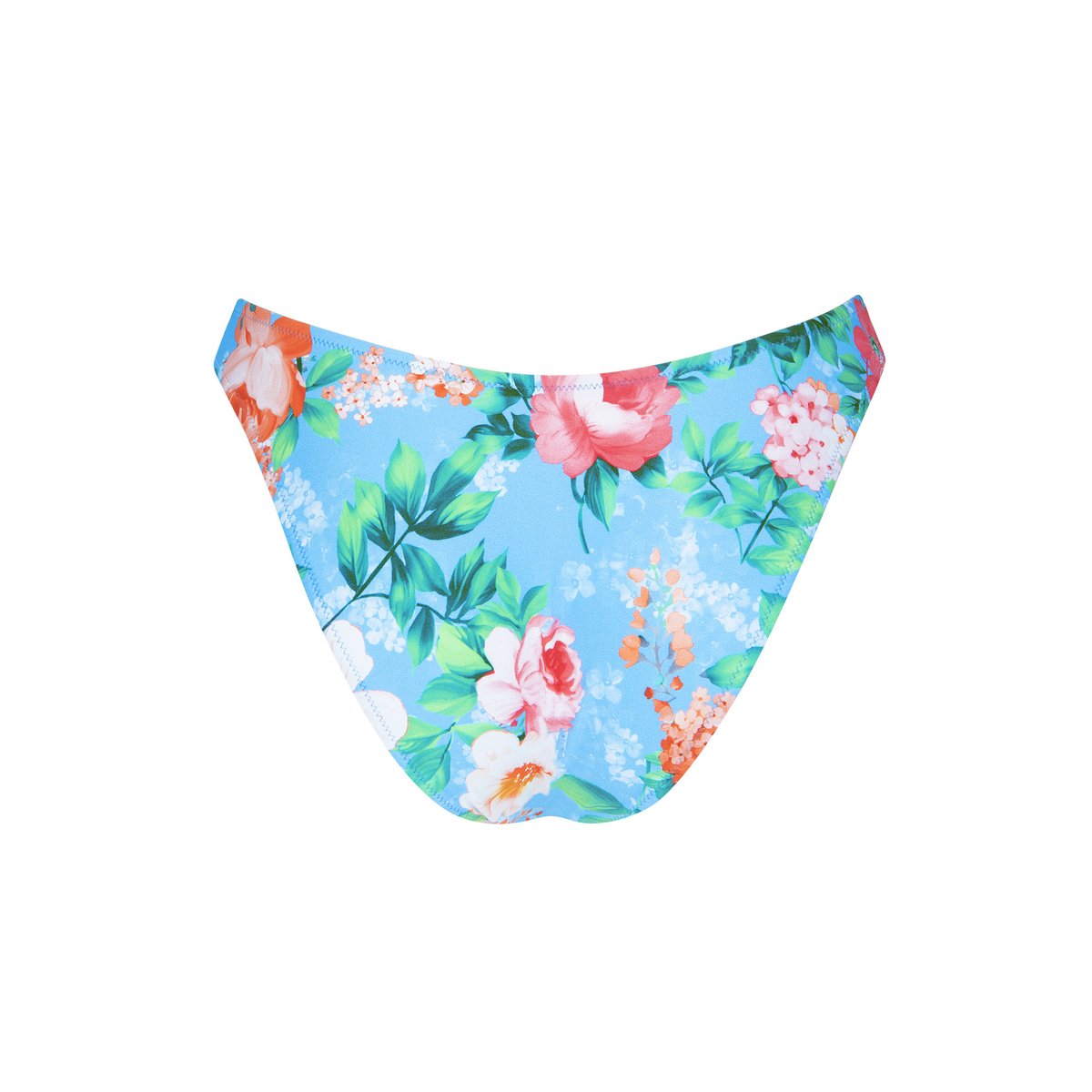 Bas maillot slip de bain échancré taille basse Manila bleu, LISCA