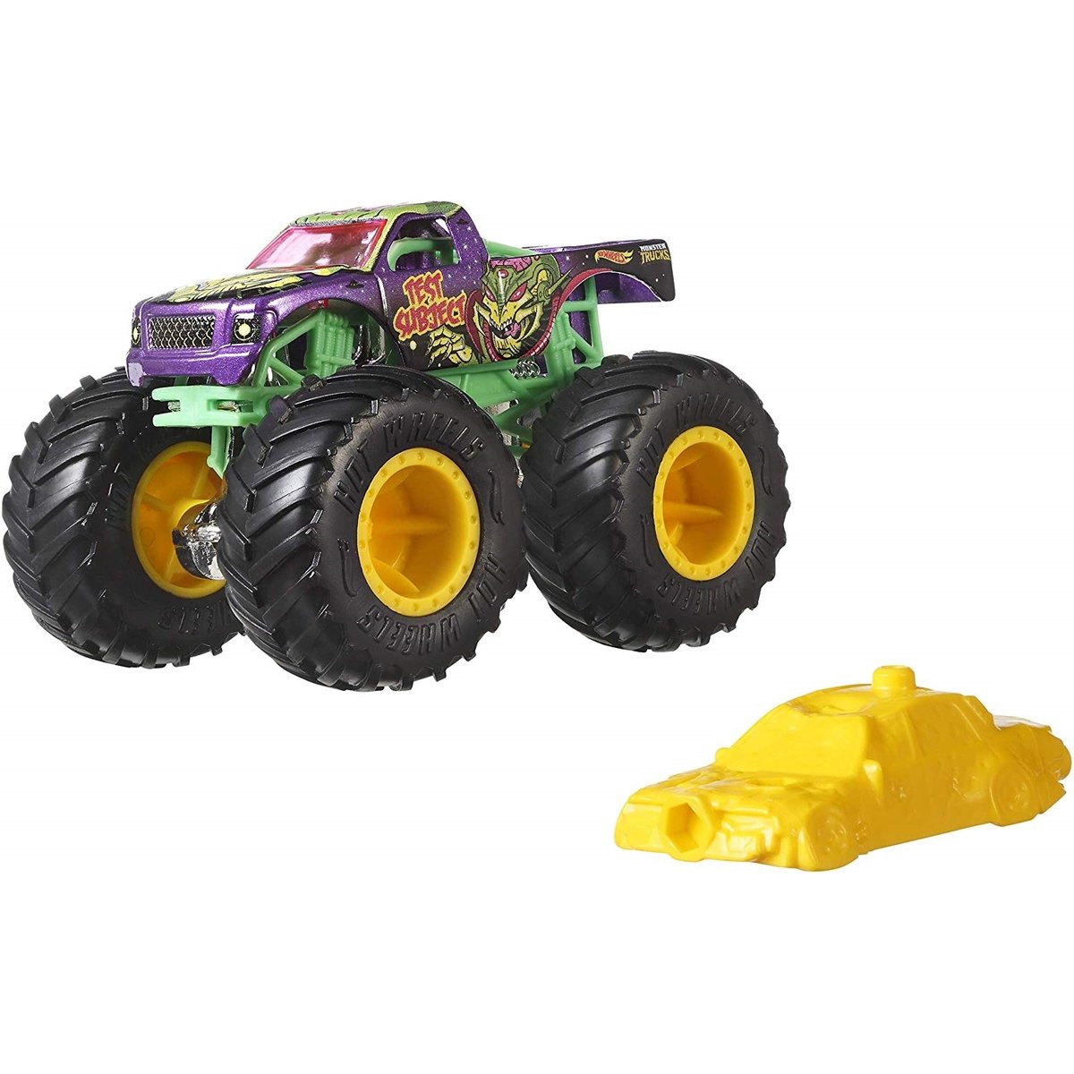 Hot Wheels Monster Trucks voiture aux roues géantes, véhicule échelle 1:64 multicolore, MATTEL