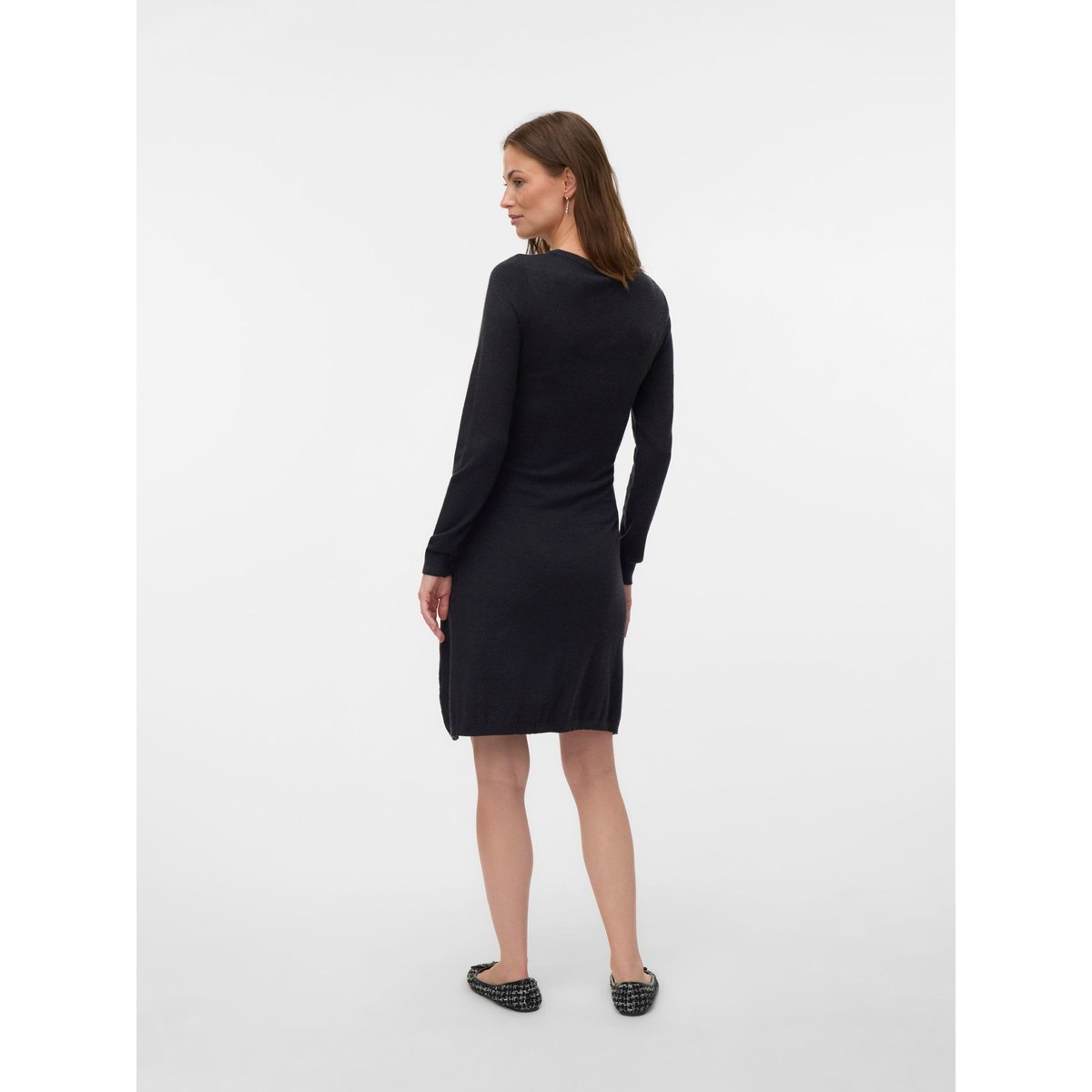 Robe En Maille dark grey melange, MAMA LICIOUS