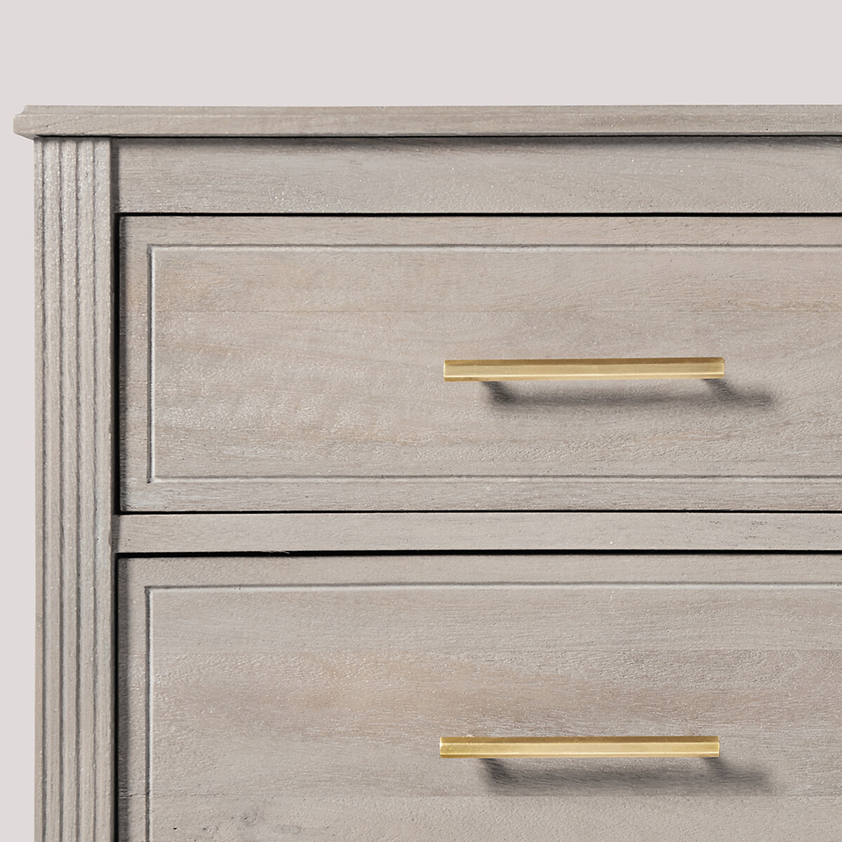Claudine Mango Wood 4 Drawer Chest Of Drawers grey, SWOON