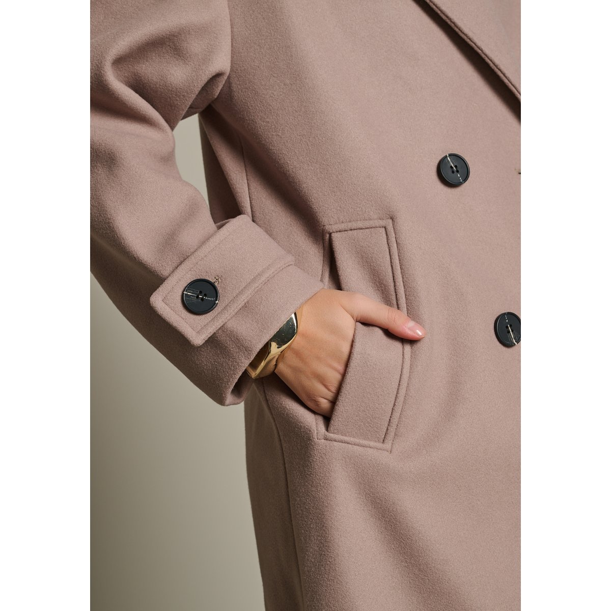 Manteau long oversize taupe, LOLALIZA