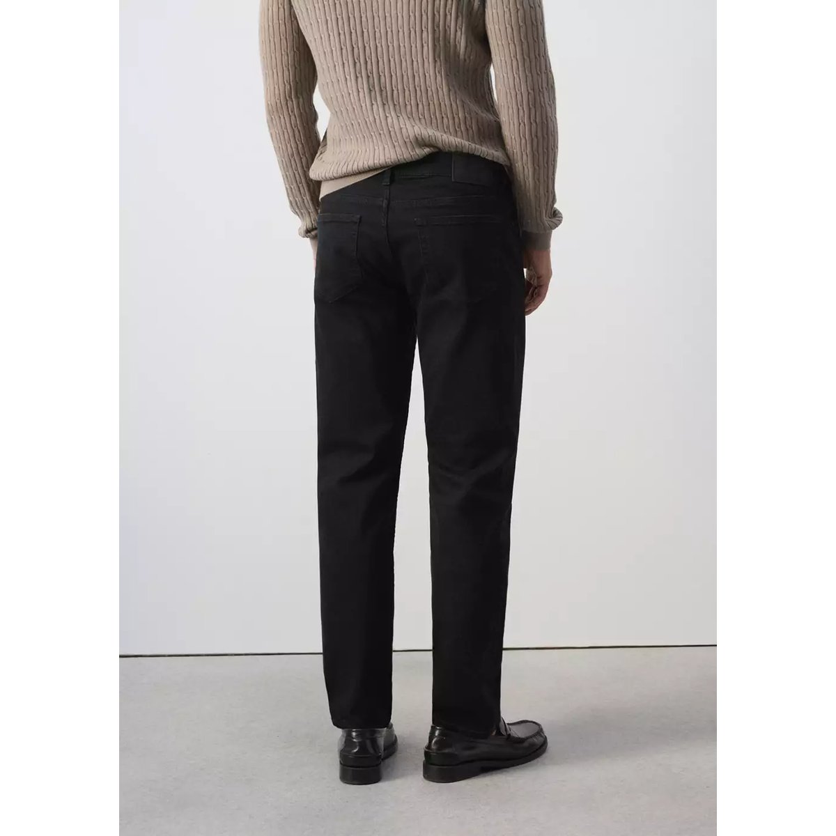 Jean Patrick slim fit Ultra Soft Touch black denim, MANGO MAN