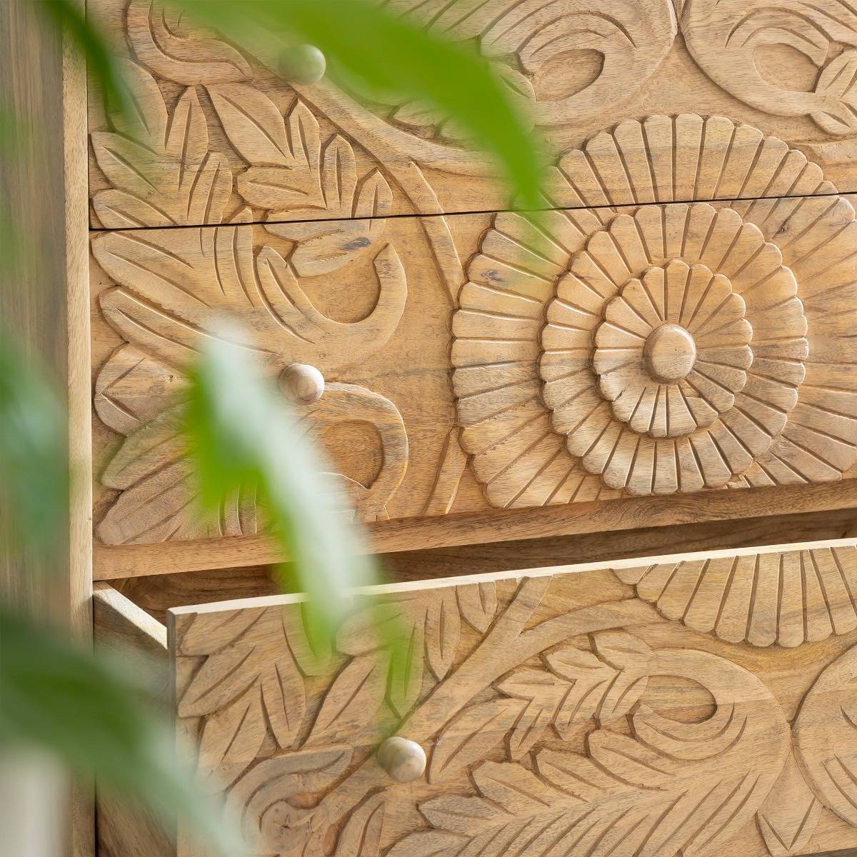 Commode en bois de manguier ADONIE bois clair, MADE IN MEUBLES