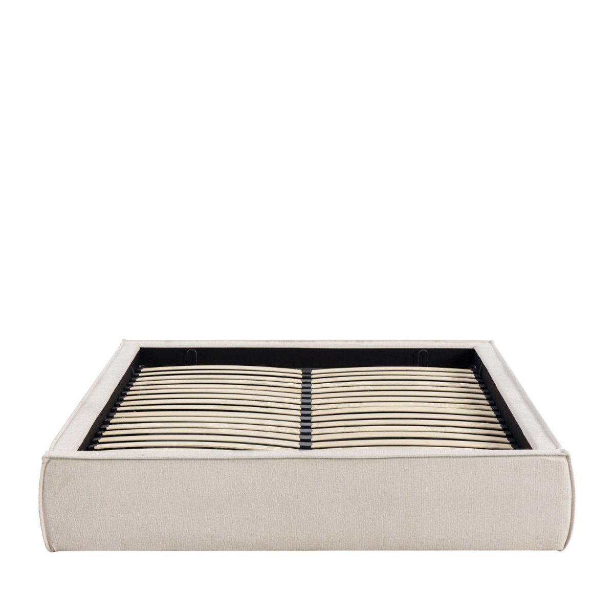 Lit coffre en tissu 160x200cm- LIBERIO beige, DRAWER