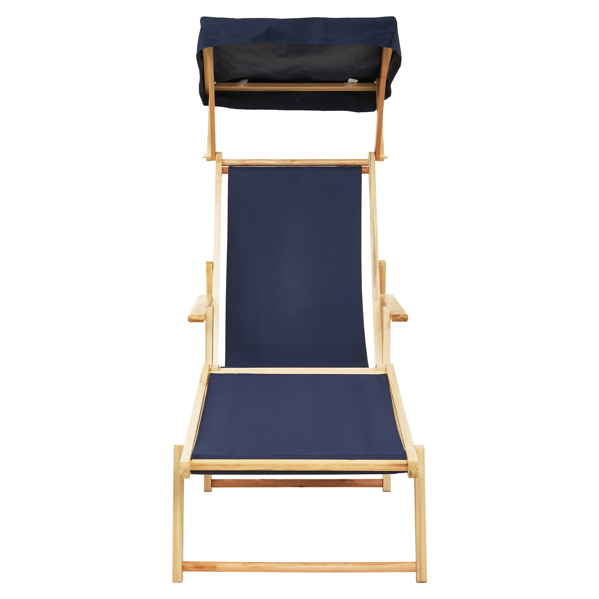 Jericho Solid Wood Sun Lounger with Adjustable Backrest grey, SO'HOME