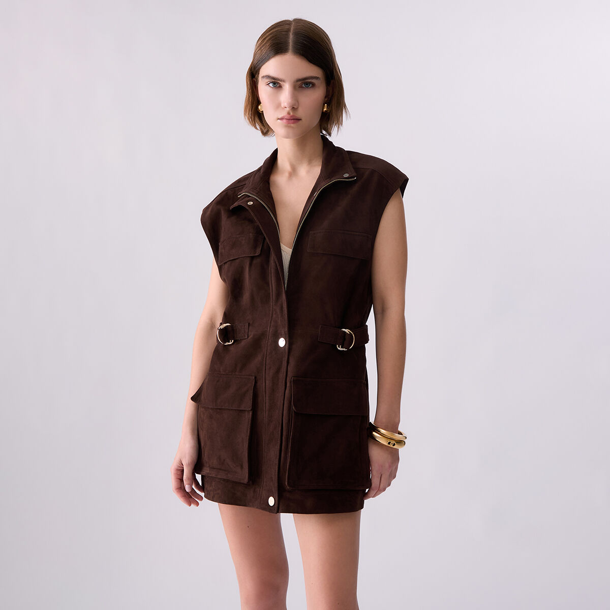 Gilet en daim cacao, LIU JO
