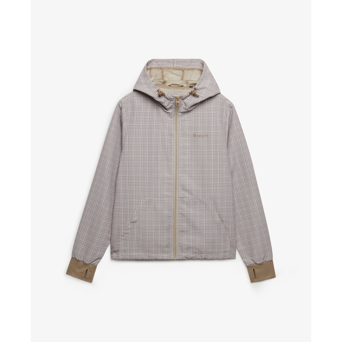 Veste à capuche Bench avec fermeture éclair carreaux légers mélancoliques/ dune, SUPERDRY