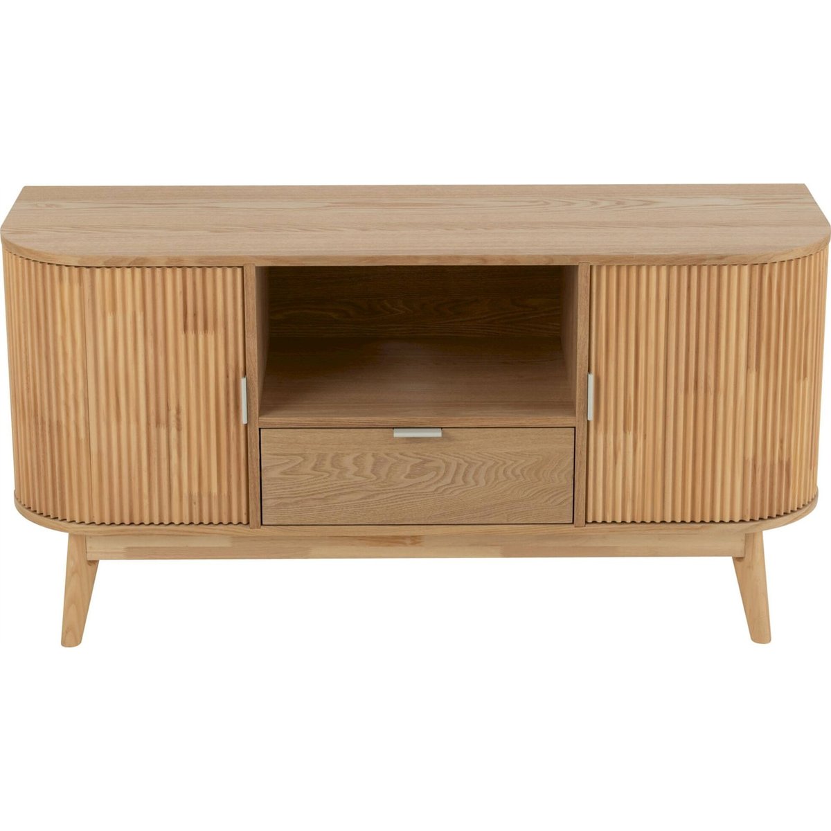 Meuble tv arrondi en bois de pin naturel, RECOLLECTION