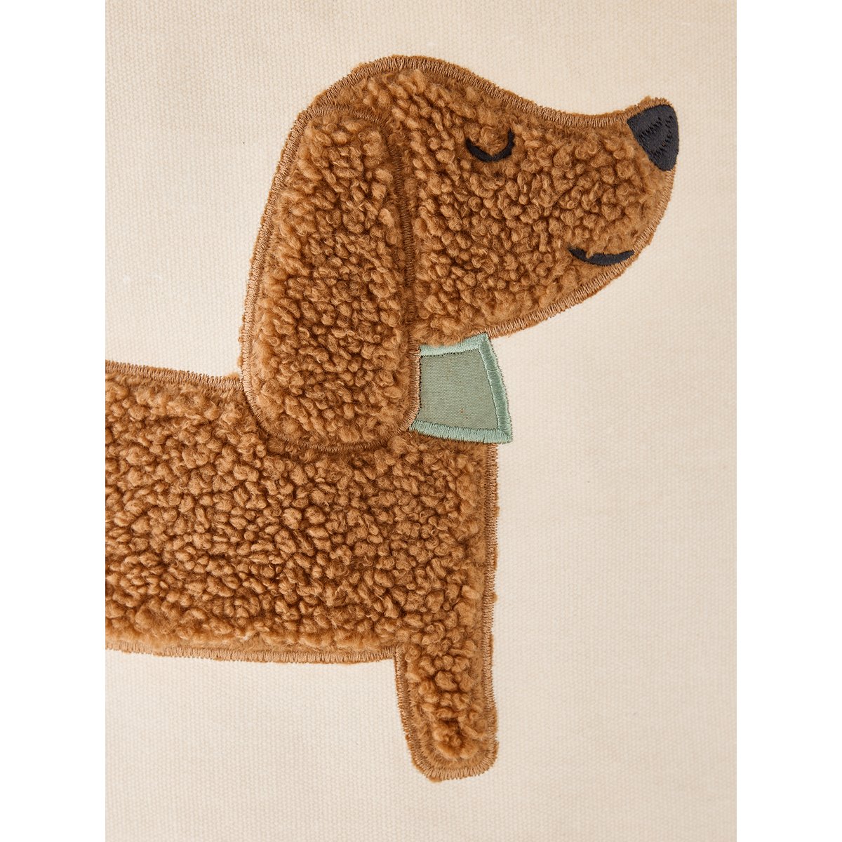 Panier rangement motif chien sherpa beige, VERTBAUDET