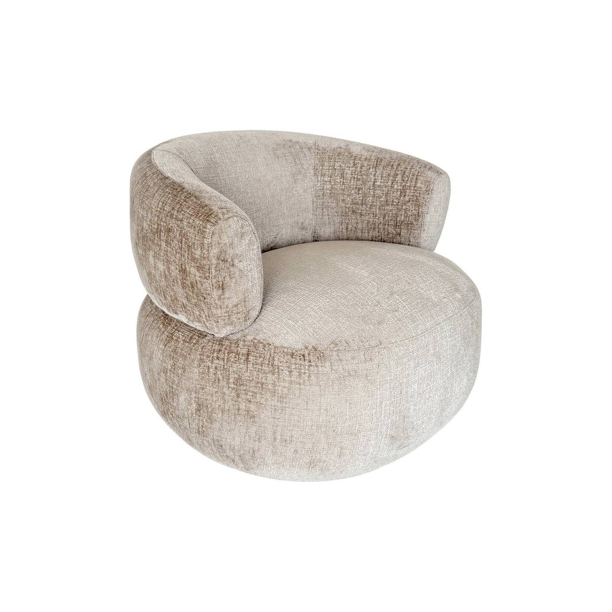 Fauteuil pivotant chenille collection CORNEL beige, RECOLLECTION