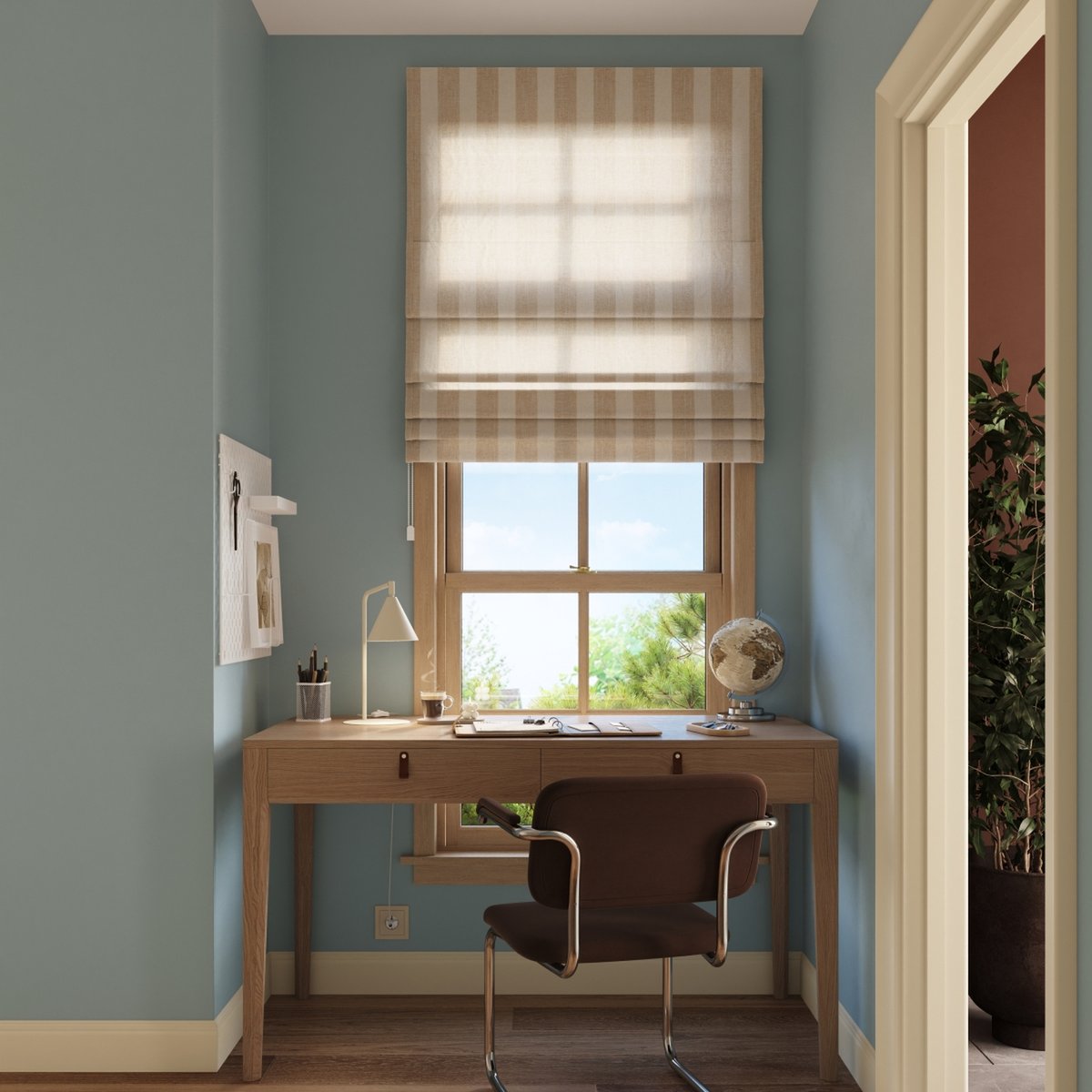 Lampe de bureau Acier Beige E14 1 NOX beige, EDEN