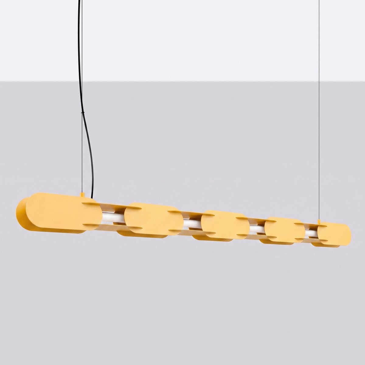 Suspension Acier Jaune LED 1 Chain jaune, EDEN
