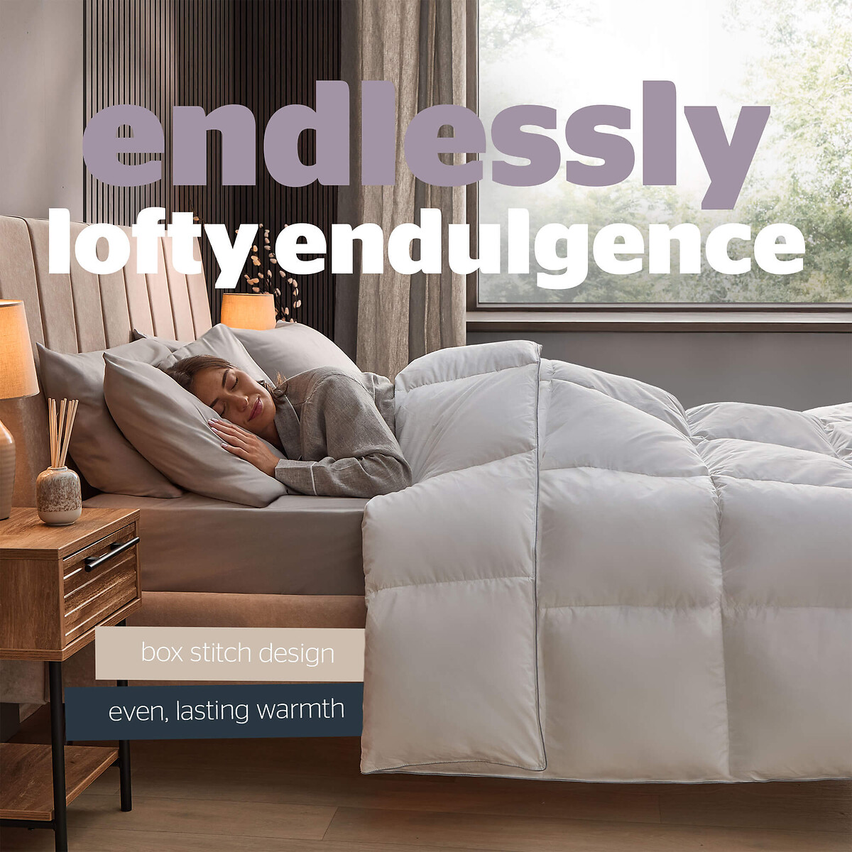 Goose Feather & Down Duvet - 10.5 Tog white, SILENTNIGHT