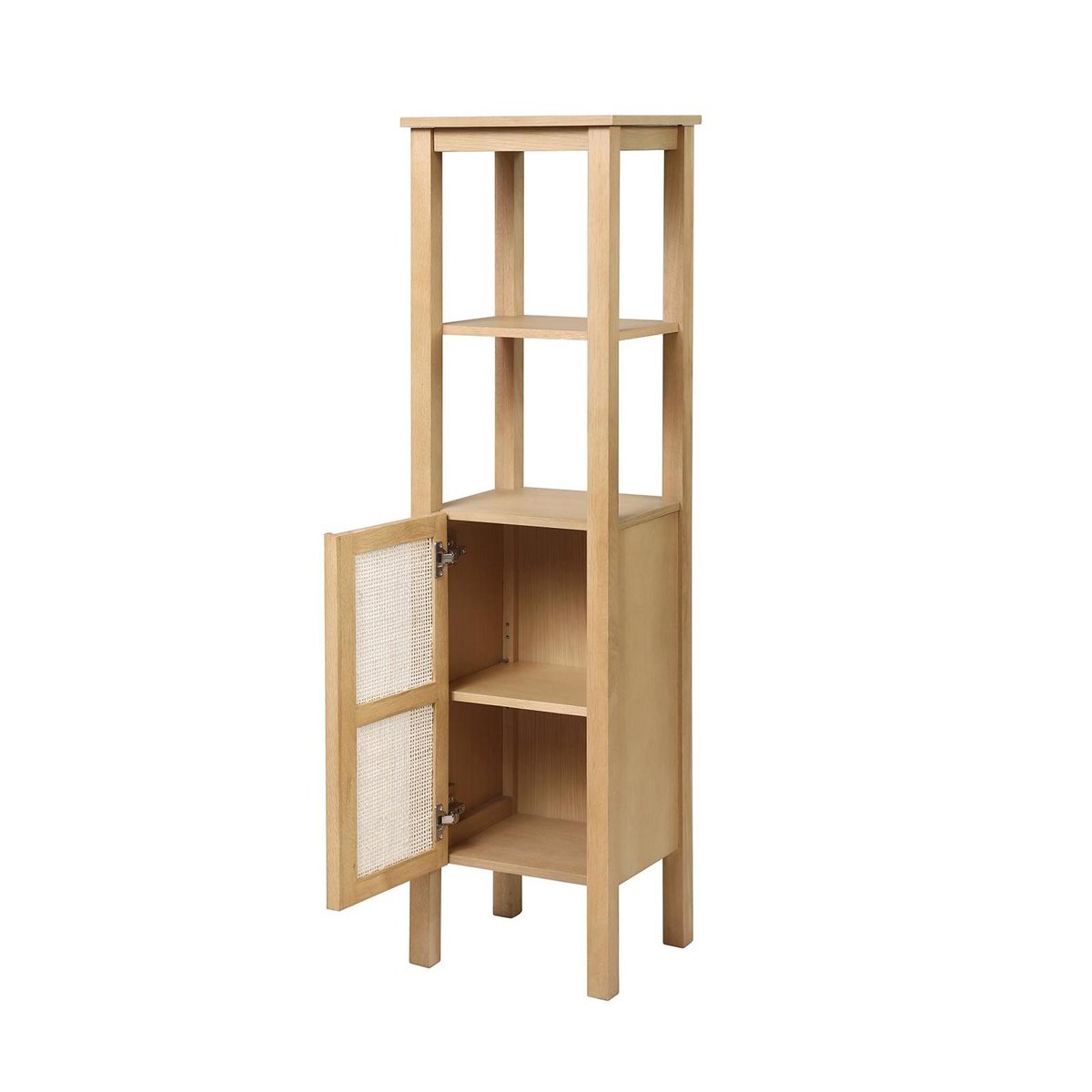 Colonne de salle de bain cannage chêne NESTO bois, MOB IN
