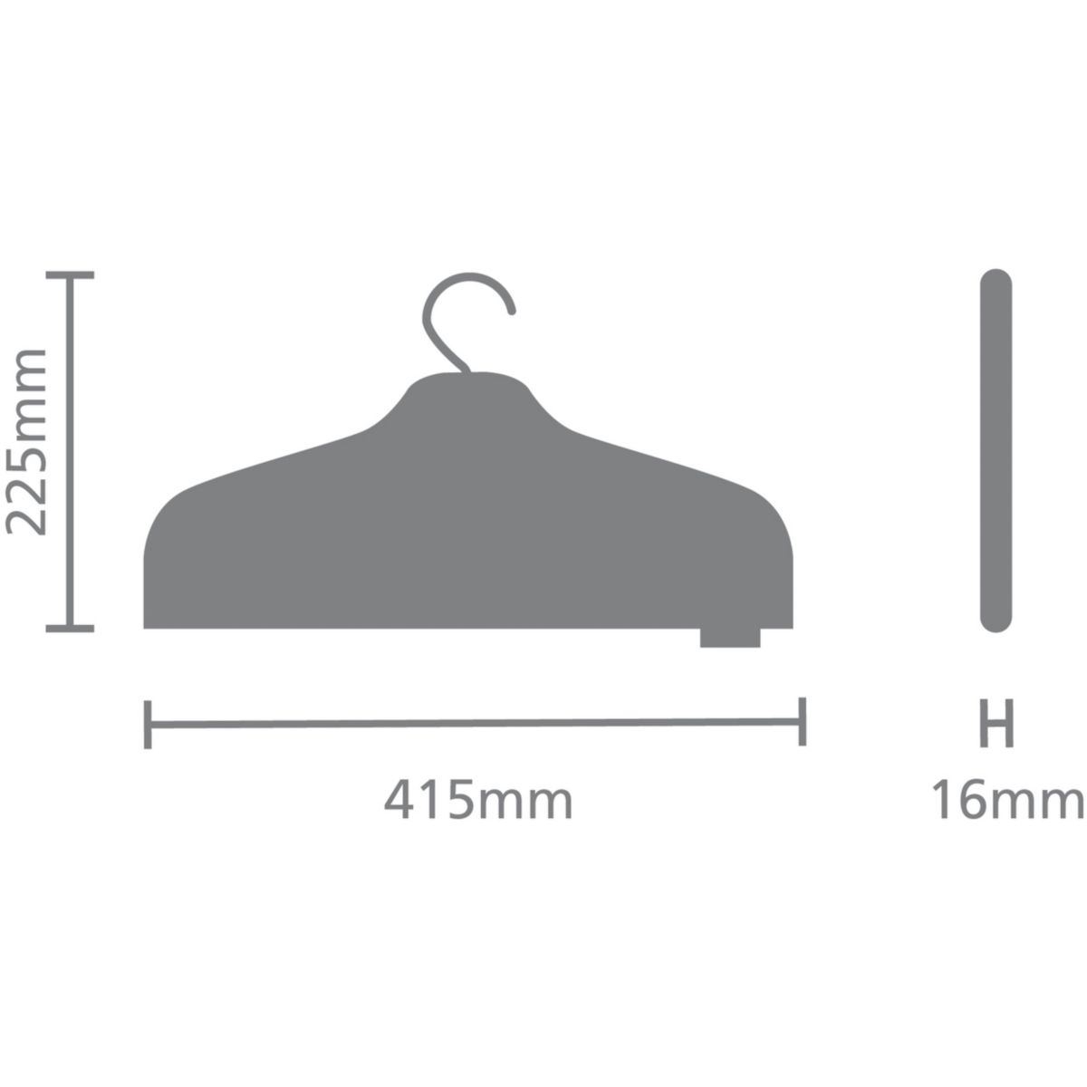 Cintres Cintre pour défroisseur Grey couleur unique, BRABANTIA