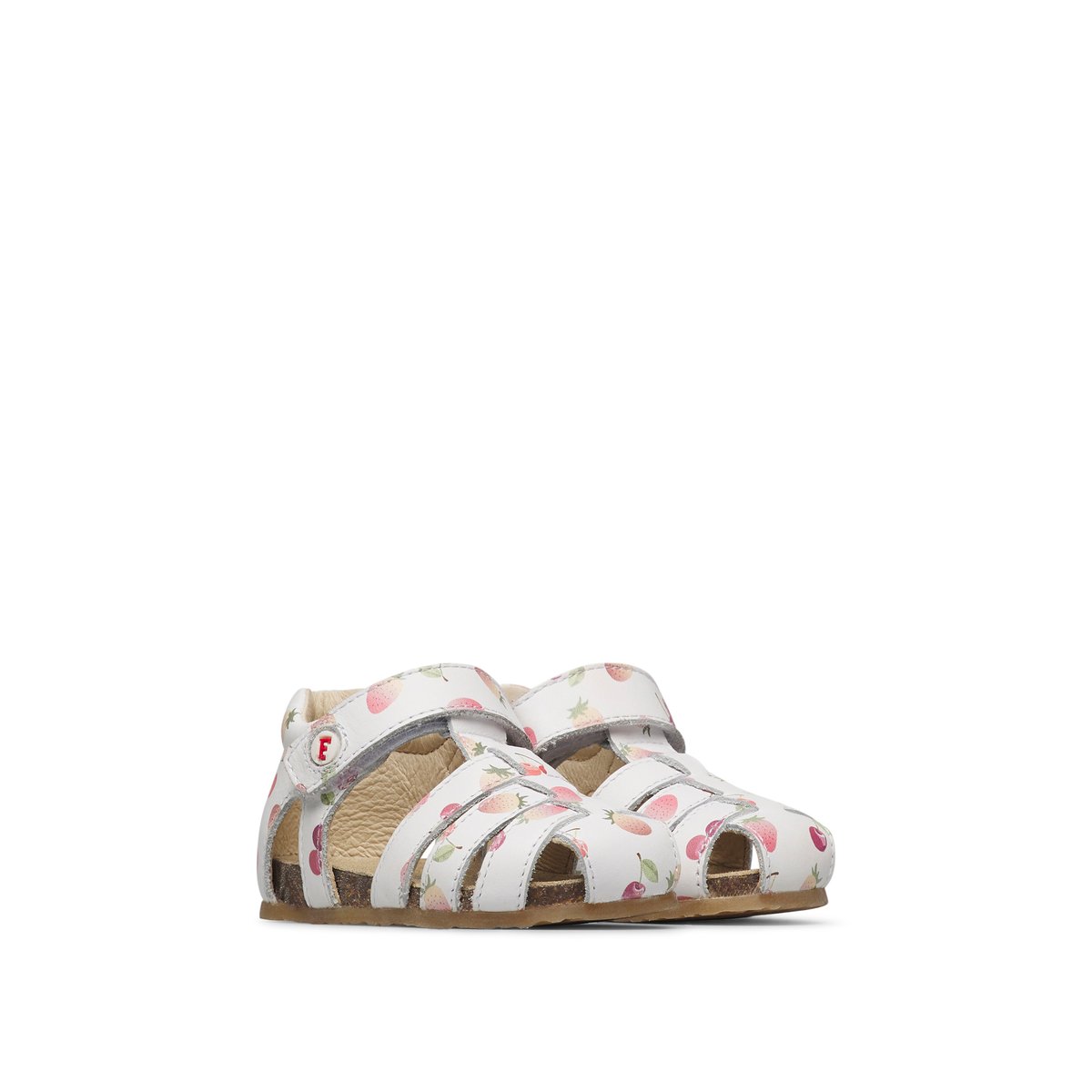 Sandales semi-fermées en cuir ALBY blanc-, FALCOTTO