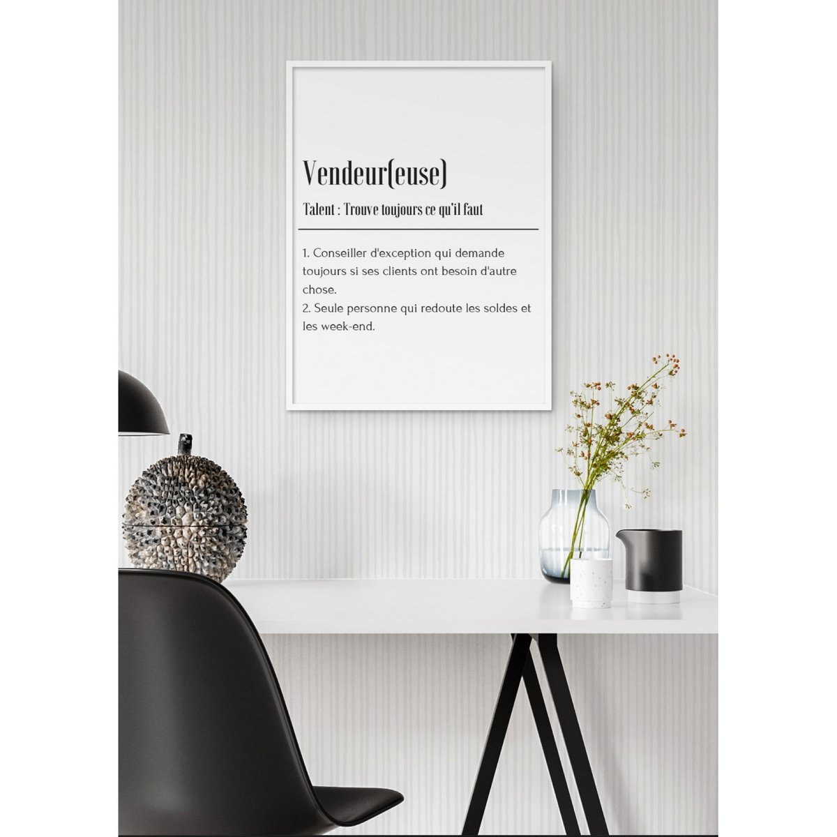 Affiche Définition Vendeur blanc, L'AFFICHERIE