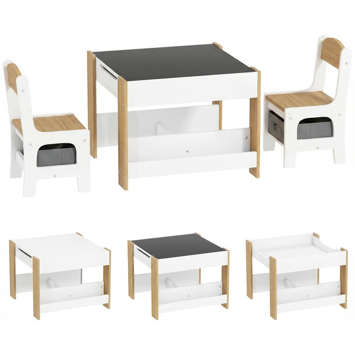 Ensemble table et chaises pour enfants MDF beige, HOMCOM