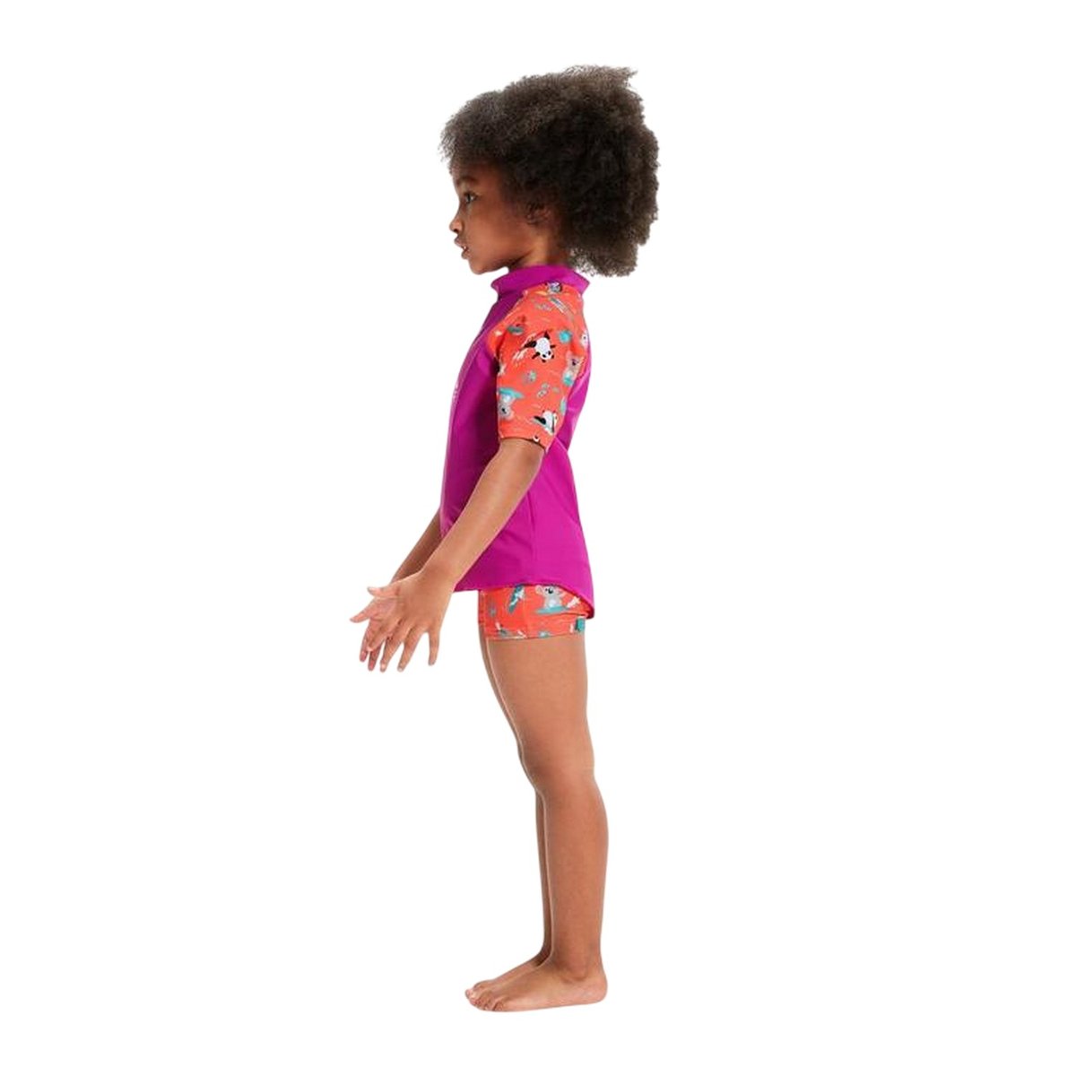 Ensemble de bain anti-irritation motif/style chat violet / rose, SPEEDO