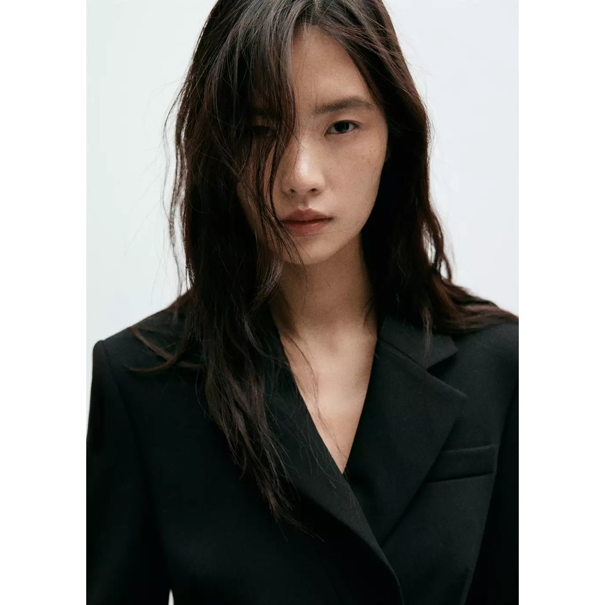 Robe style blazer à double boutonnage noir, MANGO
