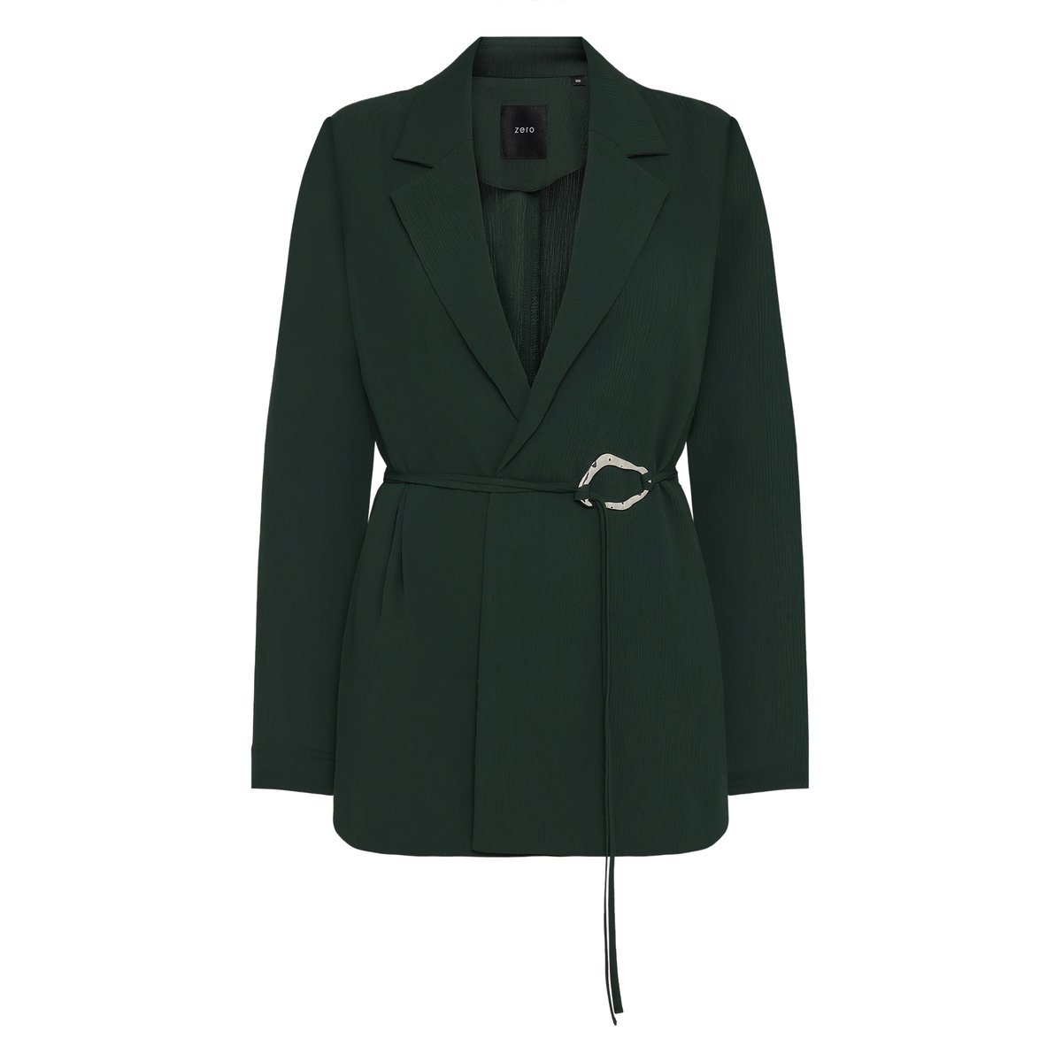 Blazer long à boucle green forest, ZERO