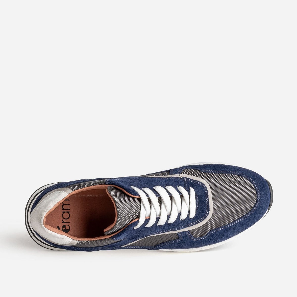 Basket en cuir PALMYR marine, ERAM