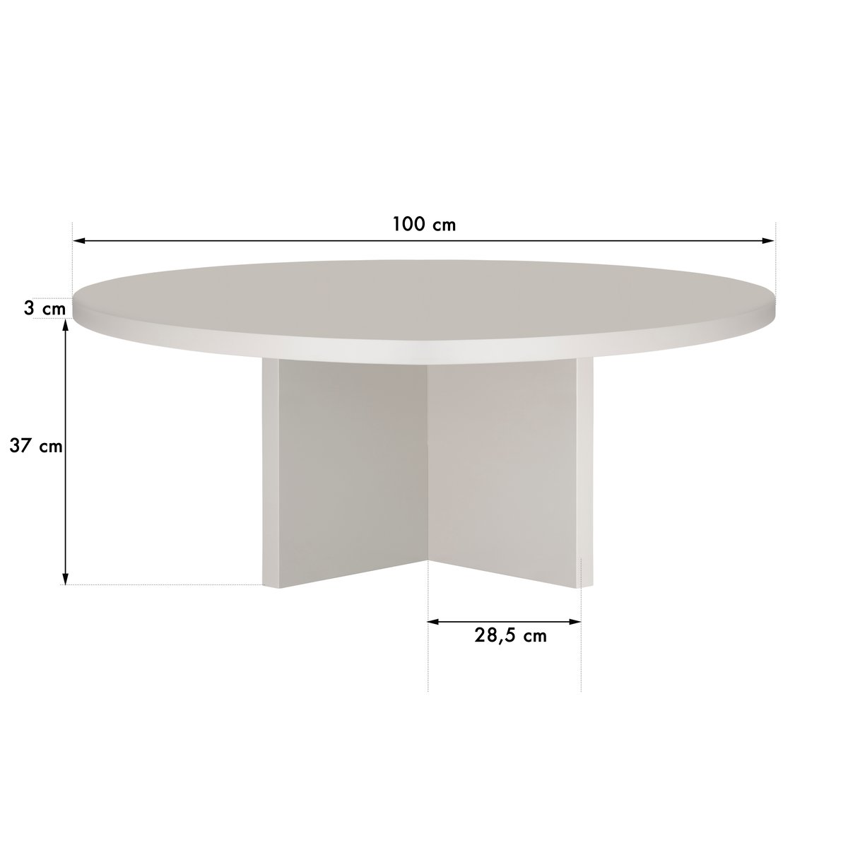 Table basse ronde PAUSA taupe, REALLY NICE THINGS
