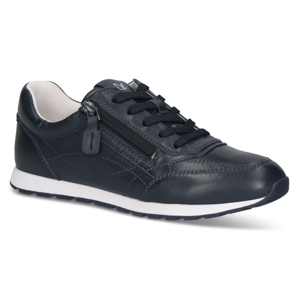 Basket en cuir bleu doux bleu océan, CAPRICE