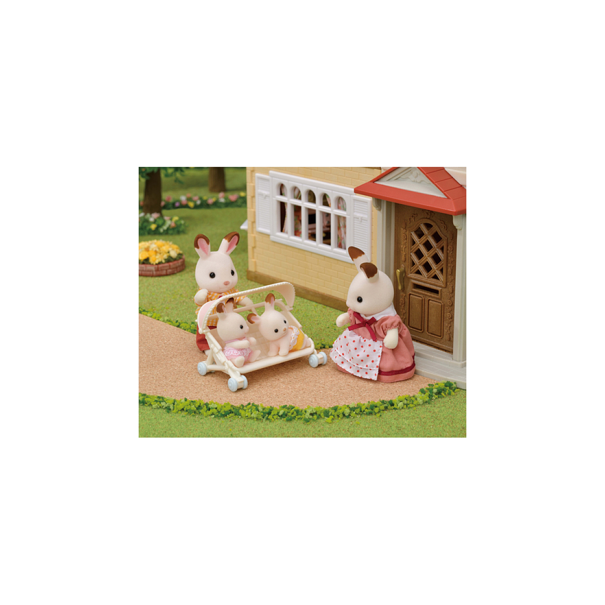 Families La poussette triple couleur unique, SYLVANIAN FAMILIES