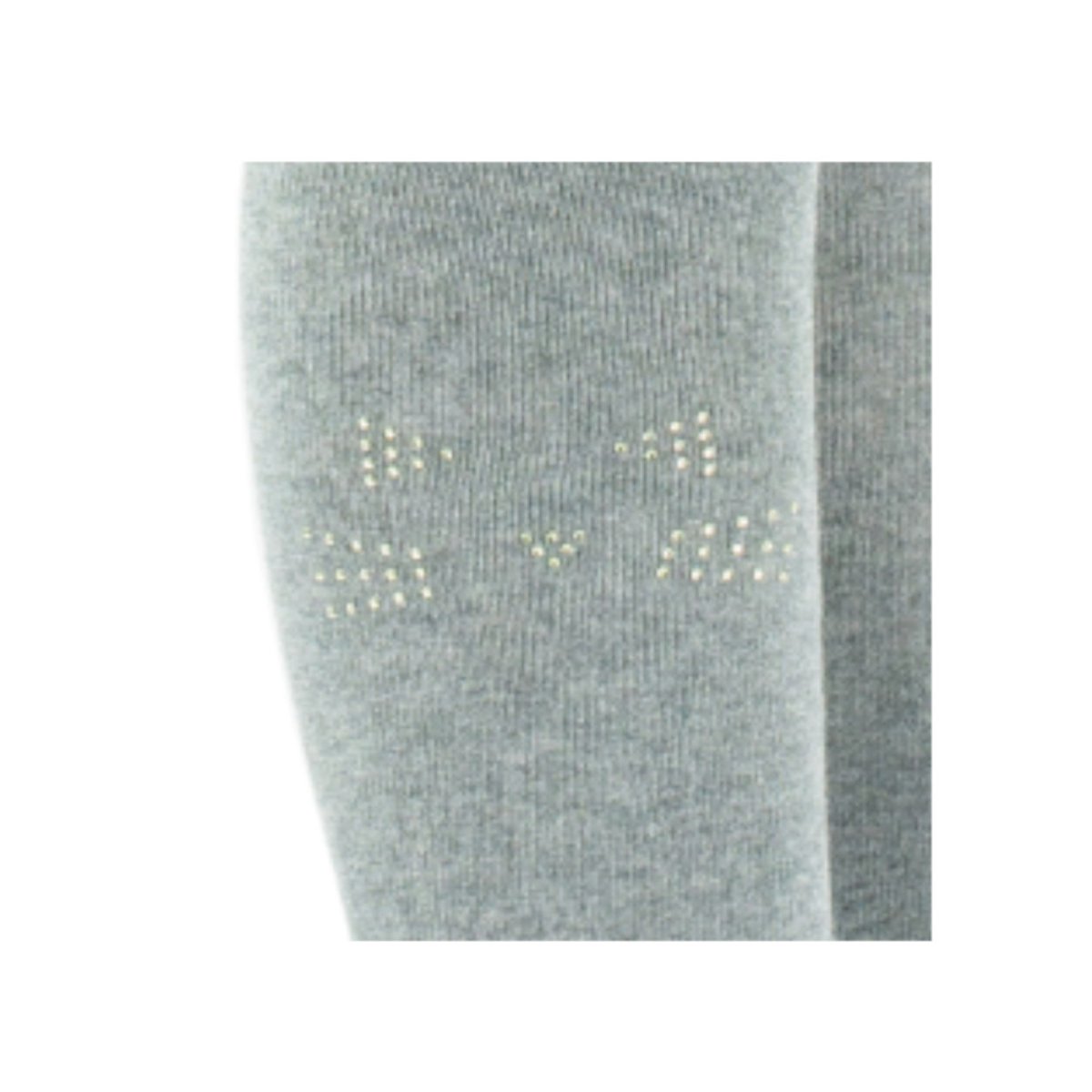 Collant uni en coton fantaisie chat de strass gris, KINDY