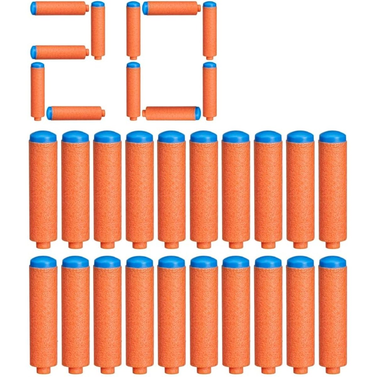 Nerf N Series 20 fléchettes N1 orange et bleu, HASBRO