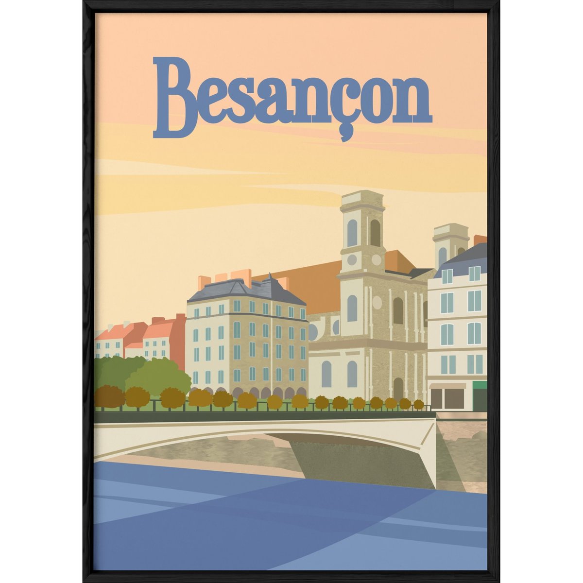 Affiche ville Besançon blanc, L'AFFICHERIE