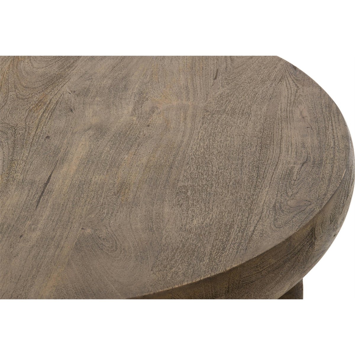 Table basse ronde en bois de manguier marron foncé, RECOLLECTION