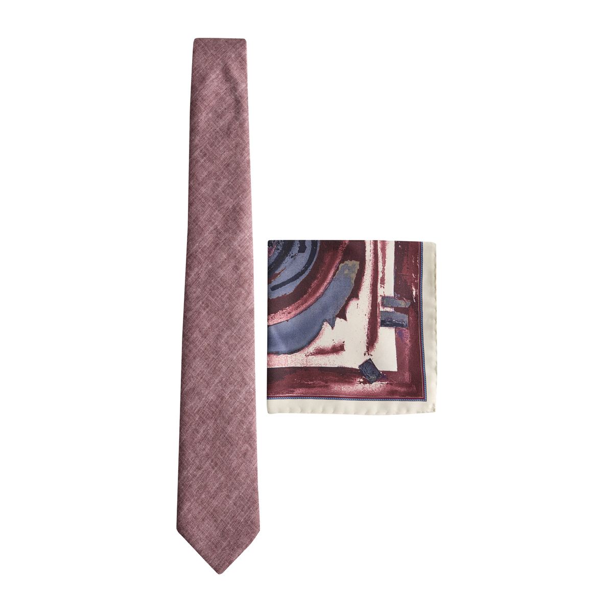 silk tie and pocket square set signature violet, NEXT