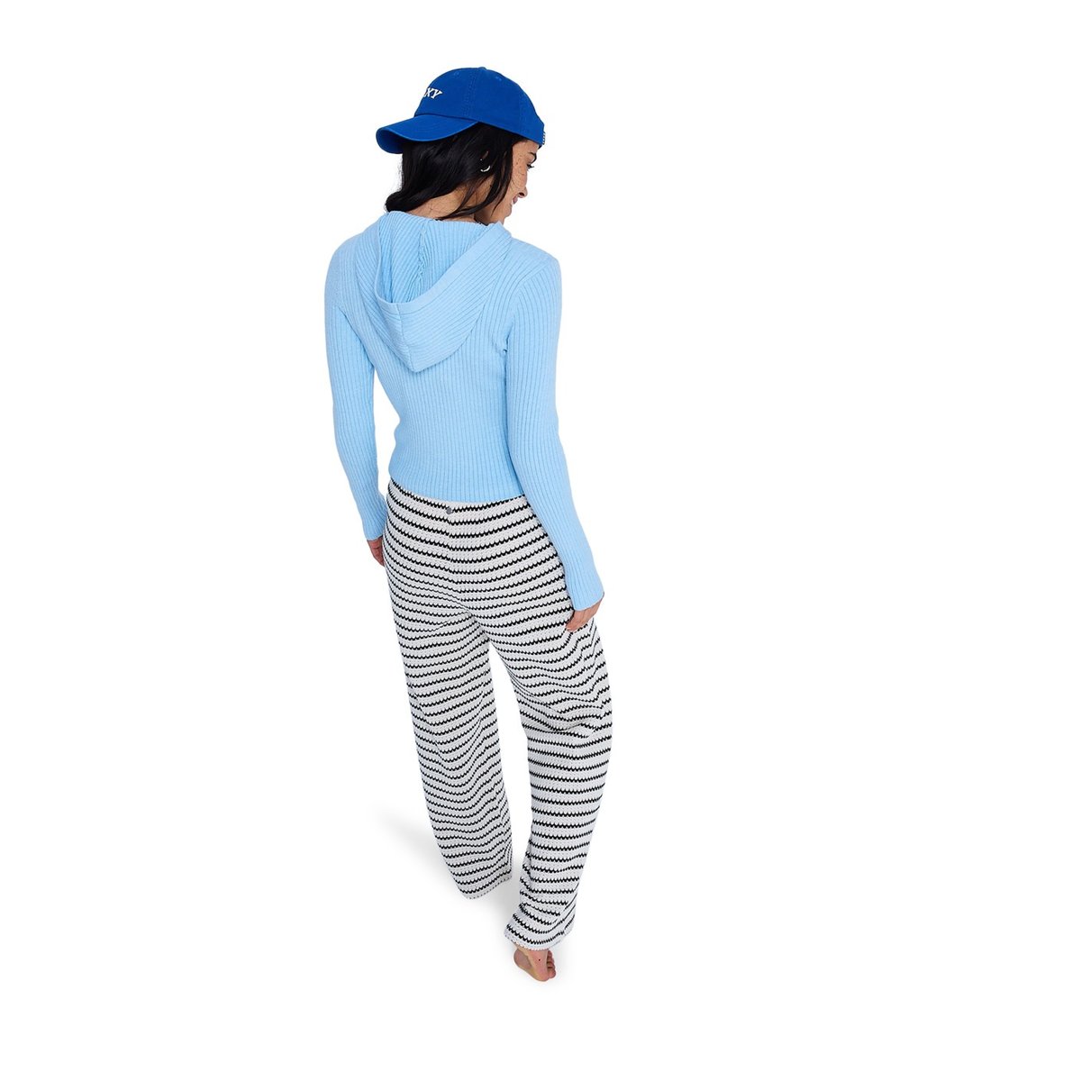 Cardigan zippé à capuche SURF SOCIETY. bleu airy blue, ROXY
