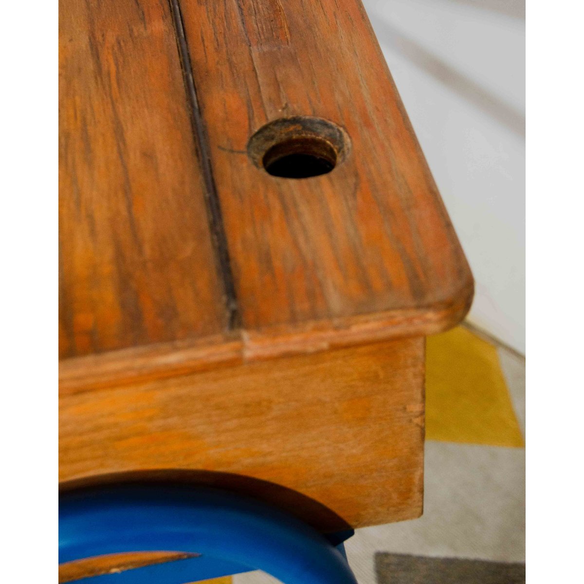 Bureau et la chaise d'écolier Edouard N°1059 - Bon état bois foncé, DEBONGOUT