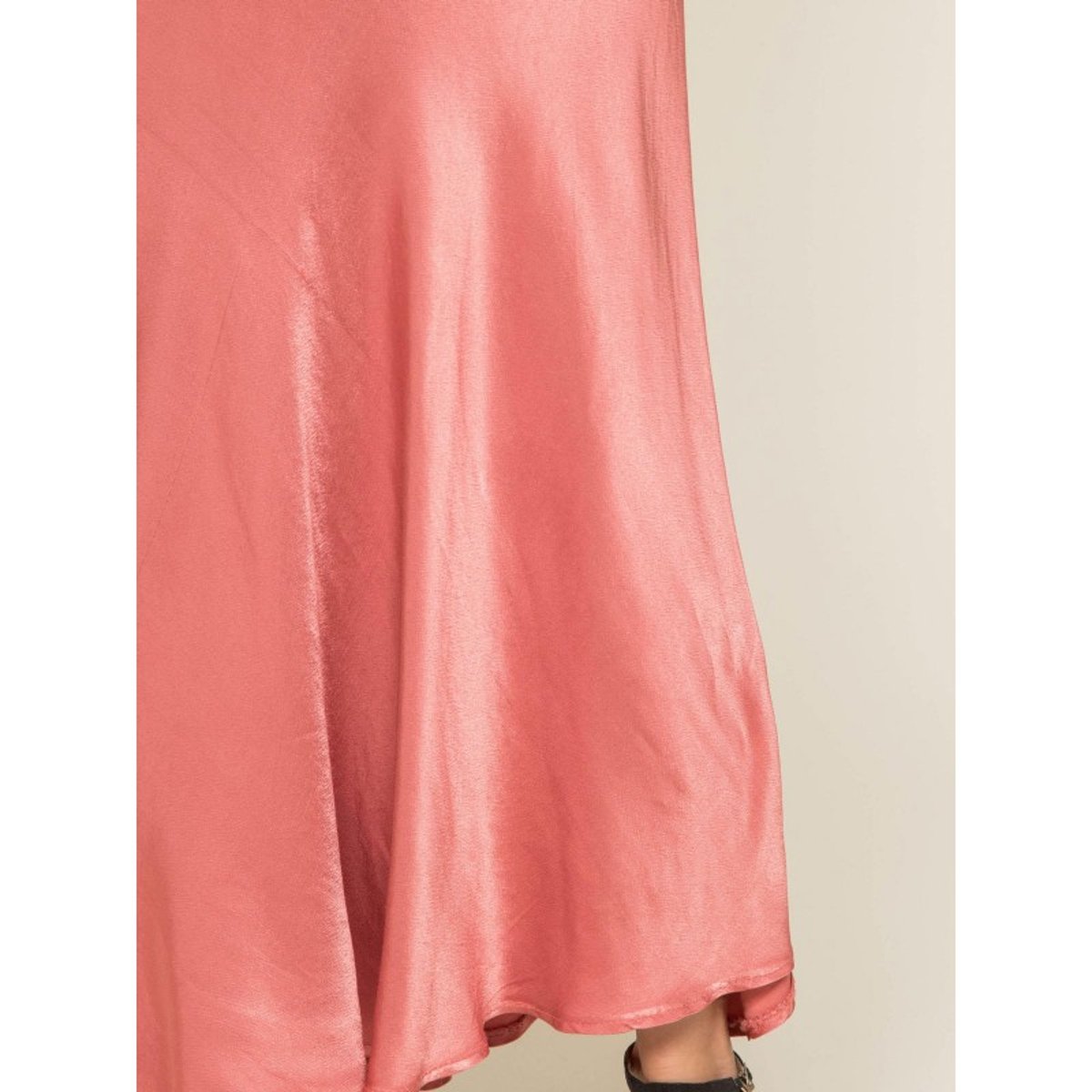 Jupe Longue Satin Xatin rose, DONA LISA
