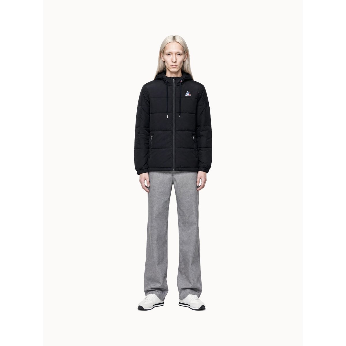 Doudoune à capuche déperlante Essentiel black, LE COQ SPORTIF