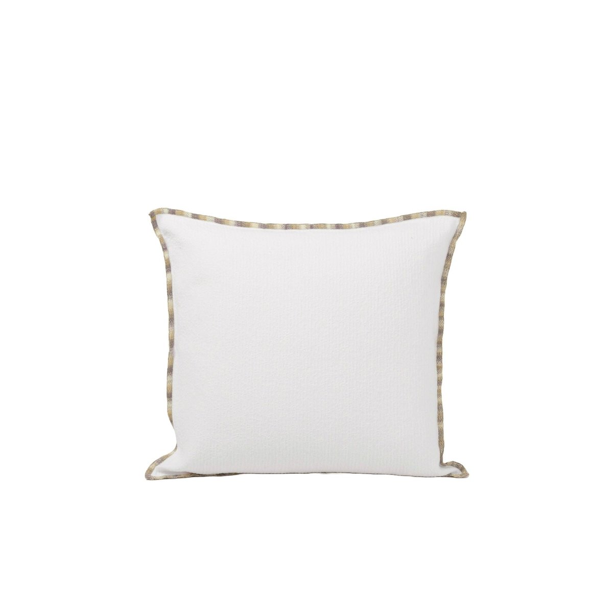housse de coussin en Tissage flammé lin coton et point de bourdon en dégradé de couleurs GHABY blanc et bourdon en dégradé, MADURA