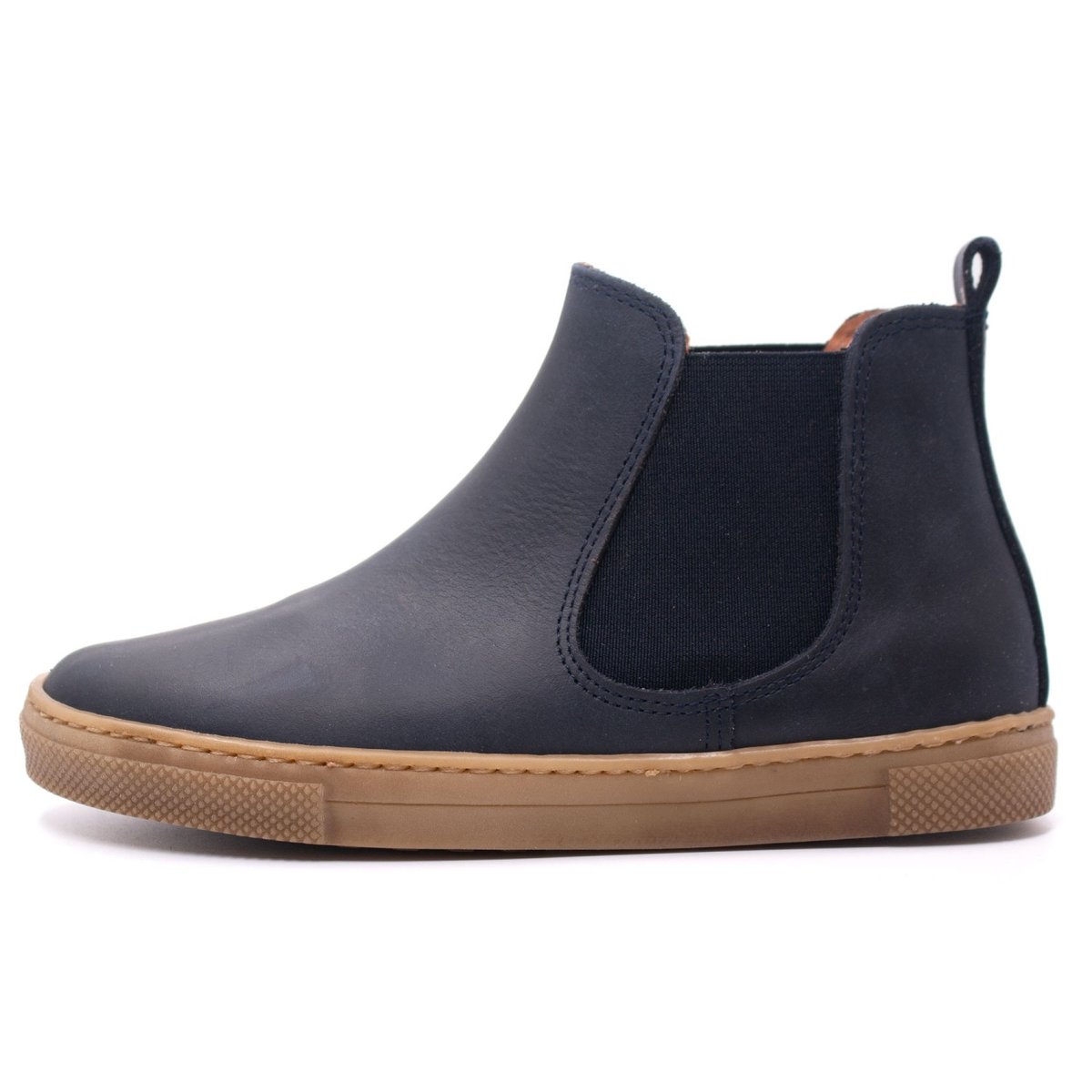 Boni Kola - boots enfant en cuir bleu marine, BONI&SIDONIE